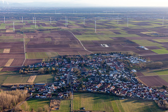 Knittelsheim in the state Rhineland-Palatinate, Germany seen from above