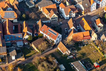 Oblique view of Dust Alley in the district Arzheim in Landau in der Pfalz in the state Rhineland-Palatinate, Germany