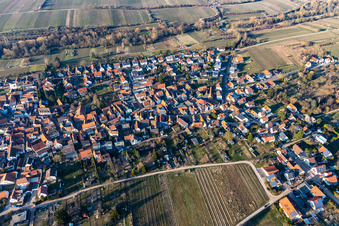 Bird's eye view of District Arzheim in Landau in der Pfalz in the state Rhineland-Palatinate, Germany