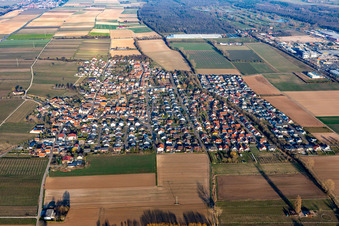 Aerial view of Bornheim in the state Rhineland-Palatinate, Germany