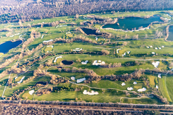 Drone recording of Golf Course Landgut Dreihof - GOLF absolute in the district Dreihof in Essingen in the state Rhineland-Palatinate, Germany