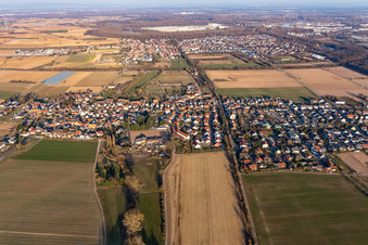 View of the town from the west in Westheim in the state Rhineland-Palatinate, Germany