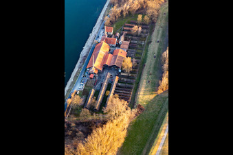 Aerial photograpy of Sondernheim Brickworks Museum in Germersheim in the state Rhineland-Palatinate, Germany