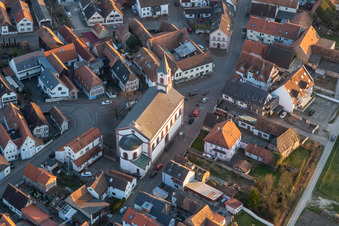Church Neupotz in Neupotz in the state Rhineland-Palatinate, Germany
