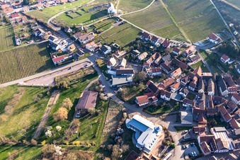 Aerial view of Southern Palatinate Terraces in the district Gleiszellen in Gleiszellen-Gleishorbach in the state Rhineland-Palatinate, Germany