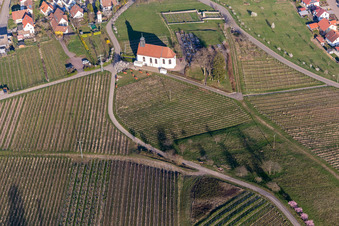 St. Dionysius (Wedding) Chapel in the district Gleiszellen in Gleiszellen-Gleishorbach in the state Rhineland-Palatinate, Germany out of the air