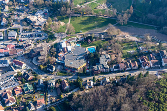 Südpfalz Therme, herb garden, spa park Bad Bergzabern in Bad Bergzabern in the state Rhineland-Palatinate, Germany