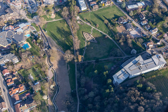 Aerial view of Edith Stein Specialist Clinic for Neurology in Bad Bergzabern in the state Rhineland-Palatinate, Germany
