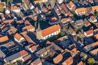 Riedseltz in the state Bas-Rhin, France from the plane