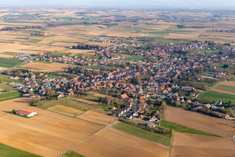 Seebach in the state Bas-Rhin, France seen from a drone