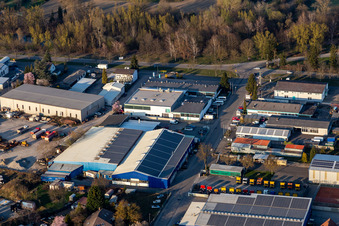 Aerial view of F & B Commercial Vehicle Technology GmbH; AG AUTOMOBILE; Continental Car in Hagenbach in the state Rhineland-Palatinate, Germany