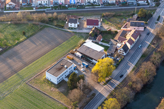 Rheinstrasse in Hagenbach in the state Rhineland-Palatinate, Germany