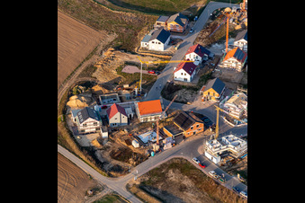 Bird's eye view of New development area K2 in Kandel in the state Rhineland-Palatinate, Germany