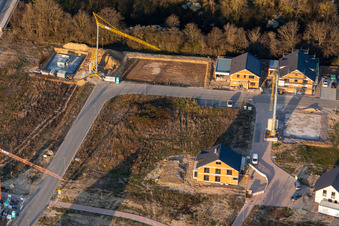 Drone recording of New development area K2 in Kandel in the state Rhineland-Palatinate, Germany