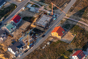 New development area K2 in Kandel in the state Rhineland-Palatinate, Germany from the drone perspective