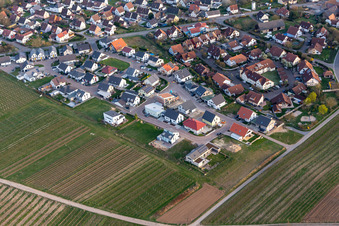 Oblique view of Insheim in the state Rhineland-Palatinate, Germany