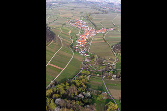 Bird's eye view of Ranschbach in the state Rhineland-Palatinate, Germany