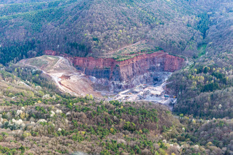 Aerial view of PfalzGranite in Waldhambach in the state Rhineland-Palatinate, Germany