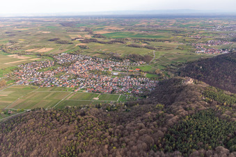 Klingenmünster in the state Rhineland-Palatinate, Germany out of the air