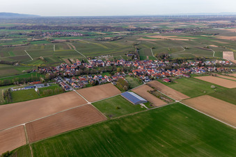 Dierbach in the state Rhineland-Palatinate, Germany seen from above