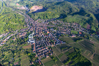 Albersweiler in the state Rhineland-Palatinate, Germany viewn from the air