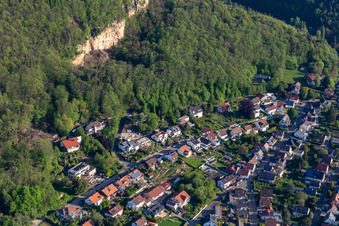 Bird's eye view of Frankweiler in the state Rhineland-Palatinate, Germany