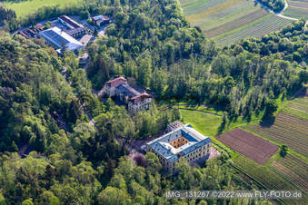 Bird's eye view of Villa Ludwigshöhe Palace in Edenkoben in the state Rhineland-Palatinate, Germany