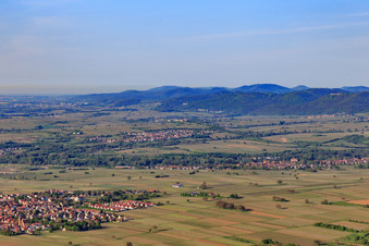 Southern Palatinate panorama from Eschbach bus Schweigen in Klingenmünster in the state Rhineland-Palatinate, Germany