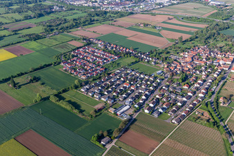 District Dammheim in Landau in der Pfalz in the state Rhineland-Palatinate, Germany viewn from the air