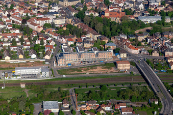 Landau in der Pfalz in the state Rhineland-Palatinate, Germany seen from above