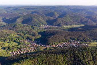 Aerial view of Spirkelbach in the state Rhineland-Palatinate, Germany
