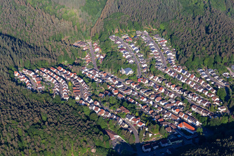 Oblique view of Hauenstein in the state Rhineland-Palatinate, Germany