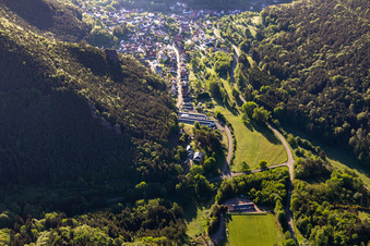 Aerial view of Lug in the state Rhineland-Palatinate, Germany