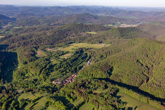 Oberschlettenbach in the state Rhineland-Palatinate, Germany out of the air
