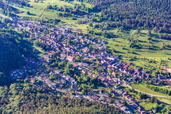 Birkenhördt in the state Rhineland-Palatinate, Germany from a drone