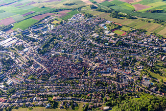 City view from NW in Bad Bergzabern in the state Rhineland-Palatinate, Germany
