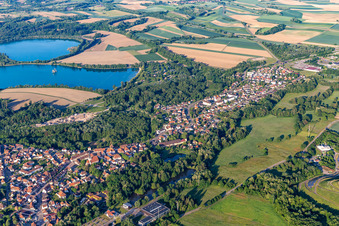 Oblique view of Lauterbourg in the state Bas-Rhin, France