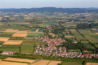 Drone recording of Winden in the state Rhineland-Palatinate, Germany