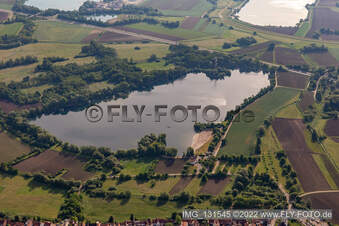 Johanneswiese quarry lake in Jockgrim in the state Rhineland-Palatinate, Germany