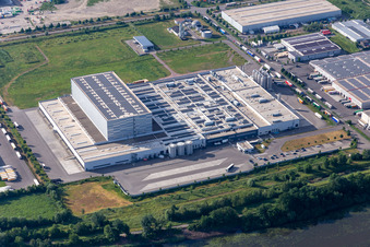Palatinate Refreshments GmbH in Wörth am Rhein in the state Rhineland-Palatinate, Germany from the plane