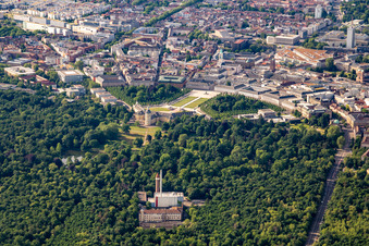 Castle Garden in the district Innenstadt-West in Karlsruhe in the state Baden-Wuerttemberg, Germany