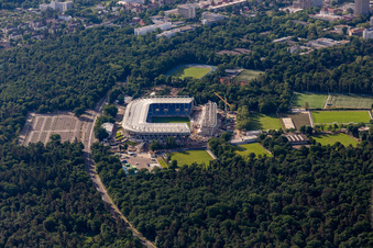 Construction site of the new stadium of Karlsruher Sport-Club GmbH & Co. KGaA in the district Innenstadt-Ost in Karlsruhe in the state Baden-Wuerttemberg, Germany