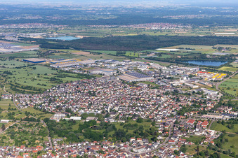 Malsch in the state Baden-Wuerttemberg, Germany out of the air