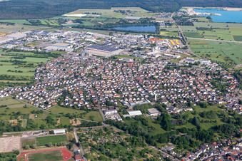 Malsch in the state Baden-Wuerttemberg, Germany seen from above