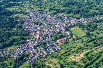 Aerial photograpy of District Oberweier in Gaggenau in the state Baden-Wuerttemberg, Germany