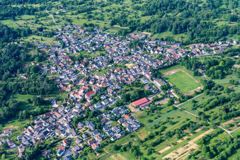 Oblique view of District Oberweier in Gaggenau in the state Baden-Wuerttemberg, Germany