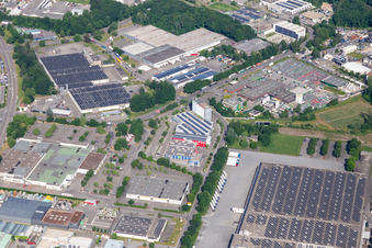 Industrial area in Steingerüst in Rastatt in the state Baden-Wuerttemberg, Germany