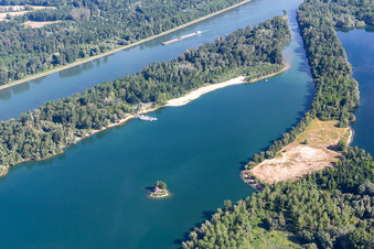 Aerial view of Gold Channel in Steinmauern in the state Baden-Wuerttemberg, Germany