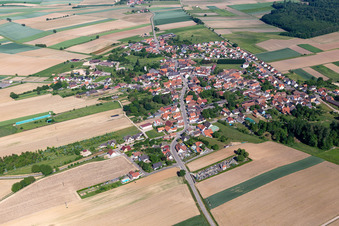 Salmbach in the state Bas-Rhin, France viewn from the air