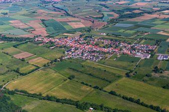 Oblique view of Schweighofen in the state Rhineland-Palatinate, Germany